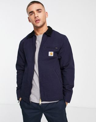 Carhartt WIP detroit jacket in washed navy - ASOS Price Checker