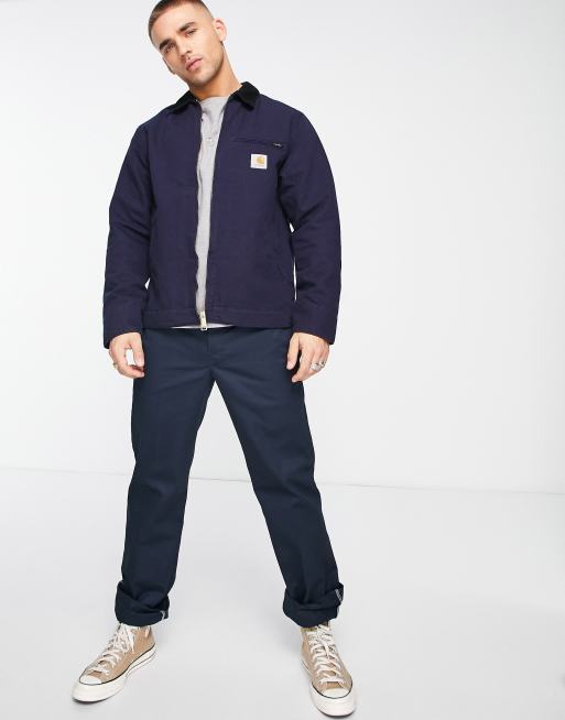 Carhartt WIP detroit jacket in washed navy | ASOS