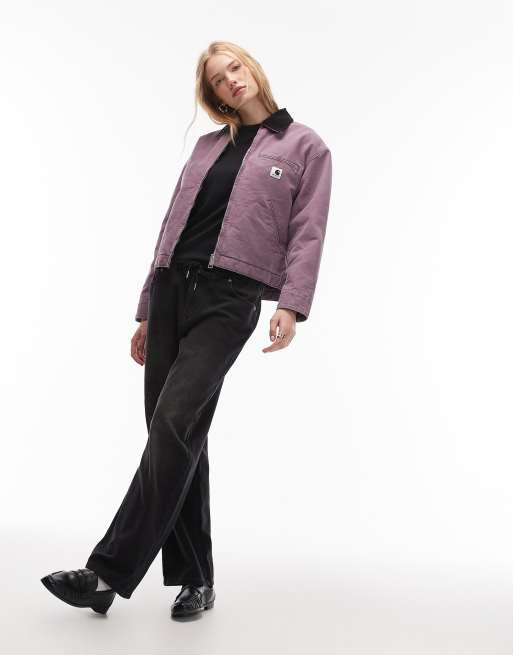 Carhartt WIP Detroit jacket in washed purple, 3 of 4