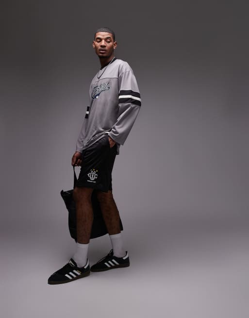Carhartt WIP detroit mesh long sleeve t-shirt in grey