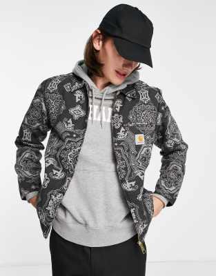 Carhartt WIP Detroit paisley jacket in black - ASOS Price Checker