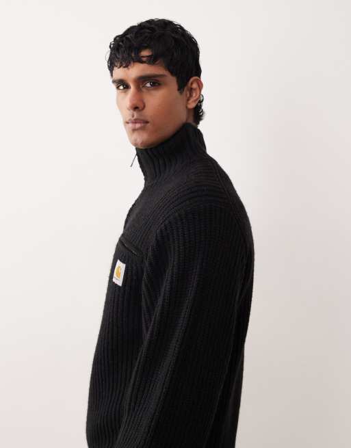 Carhartt WIP - Detroit - Pull en maille à demi-zip - Noir, 3 de 5