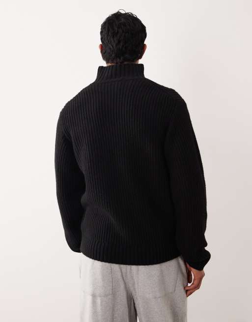 Carhartt WIP - Detroit - Pull en maille à demi-zip - Noir, 4 de 5