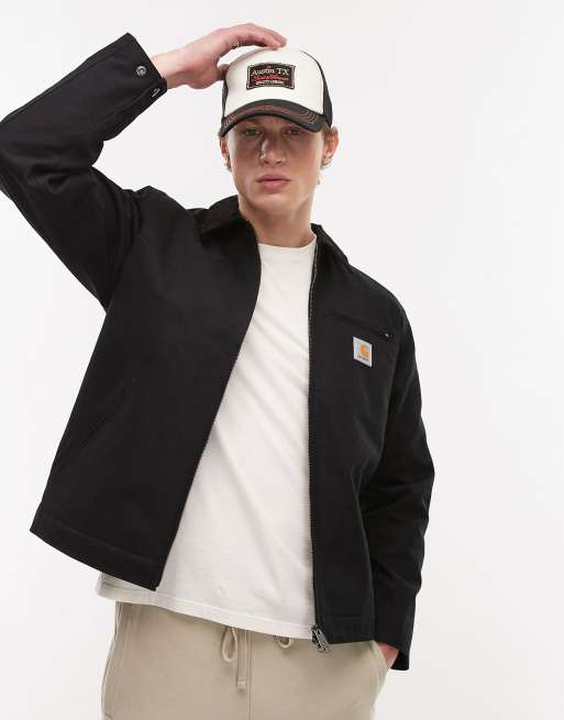 Carhartt WIP - Detroit - Sort jakke med lynlås