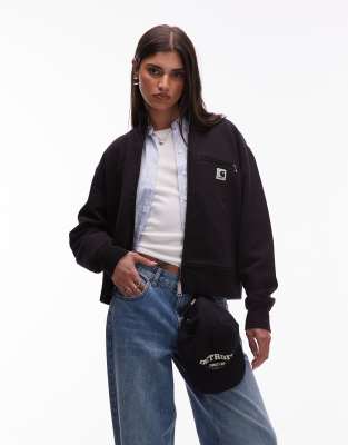 Carhartt WIP - Detroit - Sweat-Jacke in Schwarz