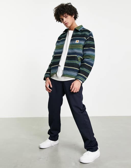 Carhartt WIP - Detroit Tuscon - Giacca a righe multicolore, colore nero, 4 di 4