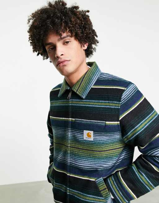Carhartt WIP - Detroit Tuscon - Veste à rayures - Noir multicolore, 3 de 4