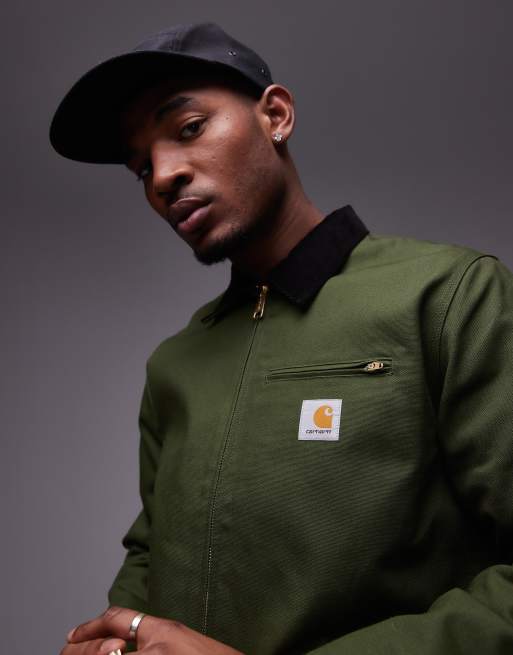 Carhartt ダークグリーン ジップアップジャケット M Carhartt WIP detroit zip up jacket in green | ASOS