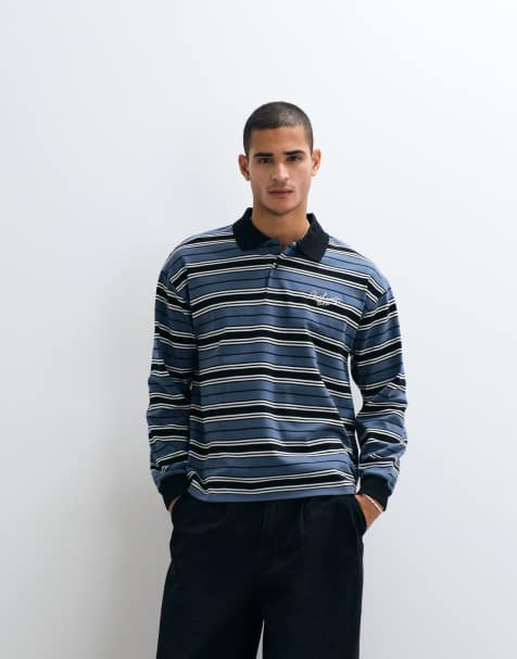 Carhartt WIP Devitt long sleeve rugby shirt in multi stripe - view 1