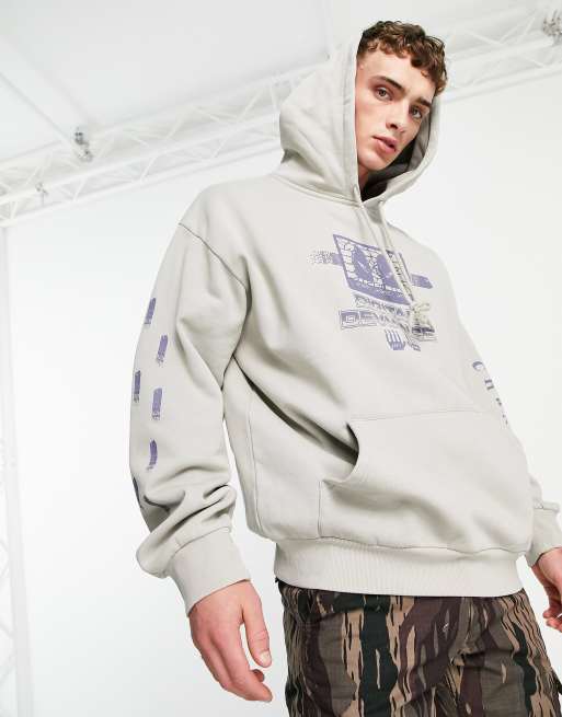 Carhartt WIP digital print hoodie in gray