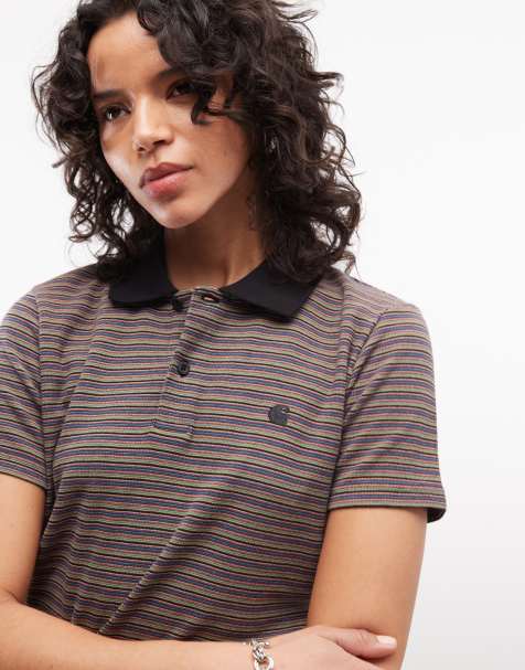 Carhartt WIP Dion polo shirt in multi stripe - view 1