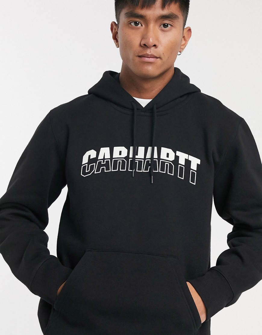 Carhartt WIP - District - Felpa nera con cappuccio-Nero