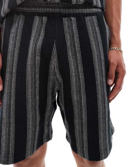 Carhartt WIP - Dodson - Pantaloncini neri a righe in coordinato, 5 di 5