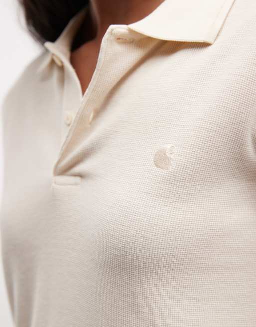 Carhartt WIP – Dora – Beige pikétröja med långa ärmar, 2 av 4