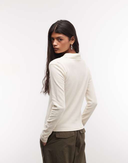 Carhartt WIP - Dora - Polo beis de manga larga, 4 de 4