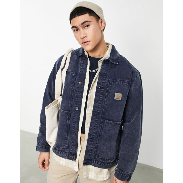 Carhartt WIP double front demin jacket in washed navy