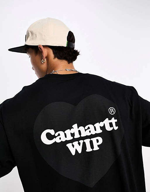 Carhartt WIP double heart back print t - Vila Cava Lace Sleeveless T-Shirt  - shirt in black | VolcanmtShops