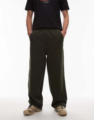 Carhartt WIP Carhartt WIP double knee baggy joggers in green