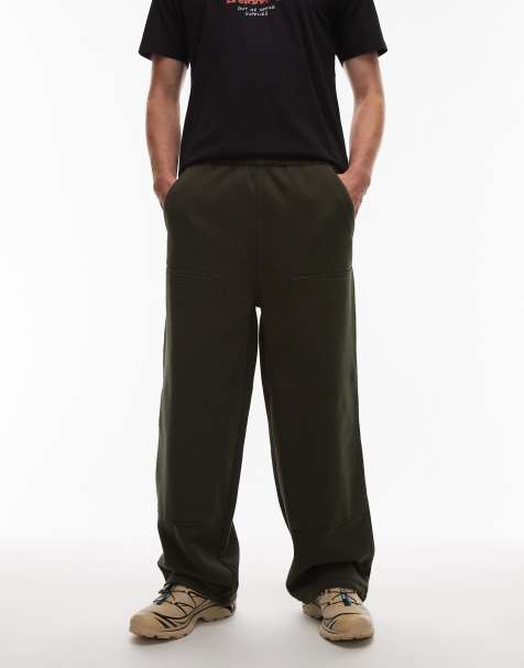 Carhartt WIP double knee baggy joggers in green