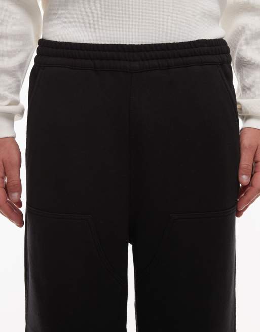 Carhartt WIP double knee baggy trackies in black, 5 of 5