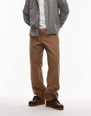Carhartt WIP Carhartt WIP double knee loose fit trousers in brown