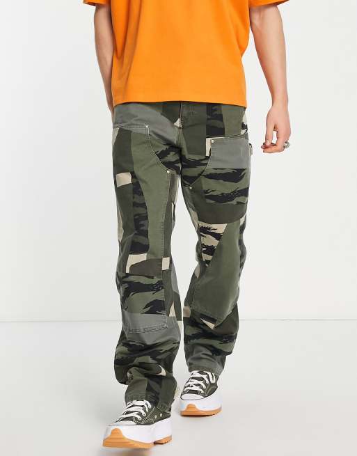 Carhartt WIP double knee pant in camo