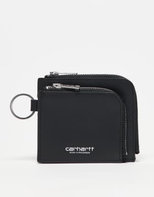 Carhartt WIP Carhartt WIP double vegas zip wallet in black