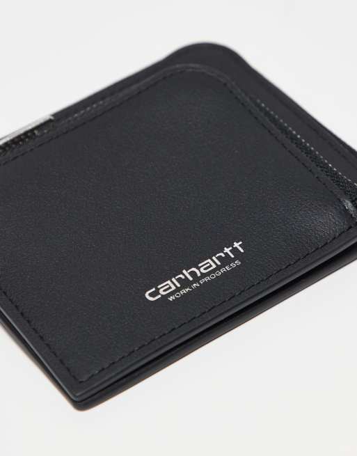 Carhartt WIP double vegas zip wallet in black | ASOS