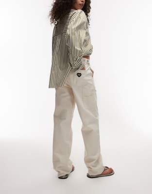 Carhartt Drewe Pants With Heart Logo In White