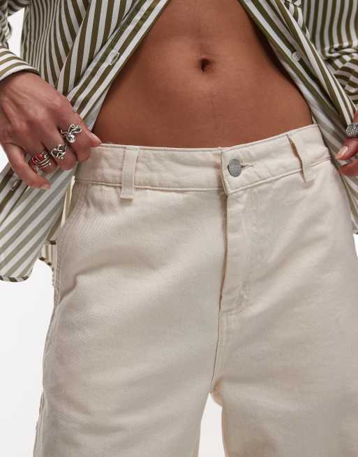 Carhartt WIP drewe pants with heart logo in white 
