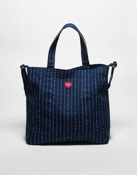 Carhartt WIP drewe tote with heart logo in navy - view 1