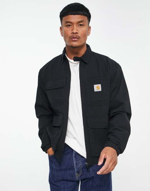 Carhartt WIP dryden seersucker jacket in black