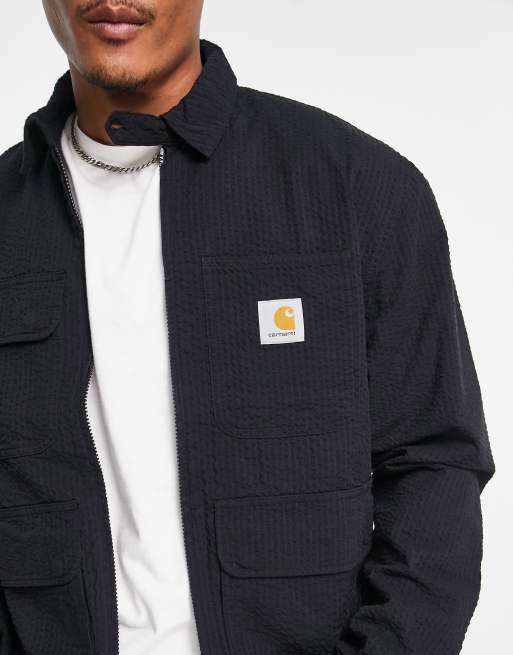 Carhartt WIP dryden seersucker jacket in black | ASOS