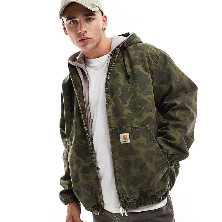 Carhartt WIP duck active jacket in camo green | ASOS Carhartt WIP duck active jacket in camo green | ASOS