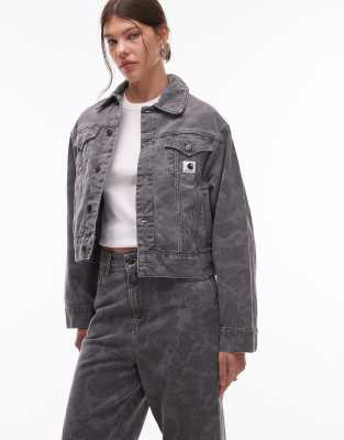 Carhartt Duck Orell Denim Jacket In Gray