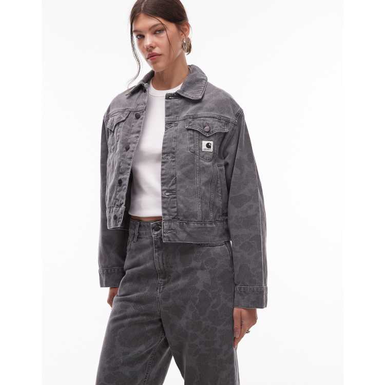 Carhartt WIP duck orell denim jacket in grey camo | ASOS