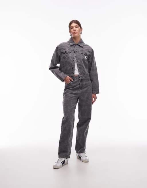 Carhartt WIP duck orell denim jacket in grey camo | ASOS
