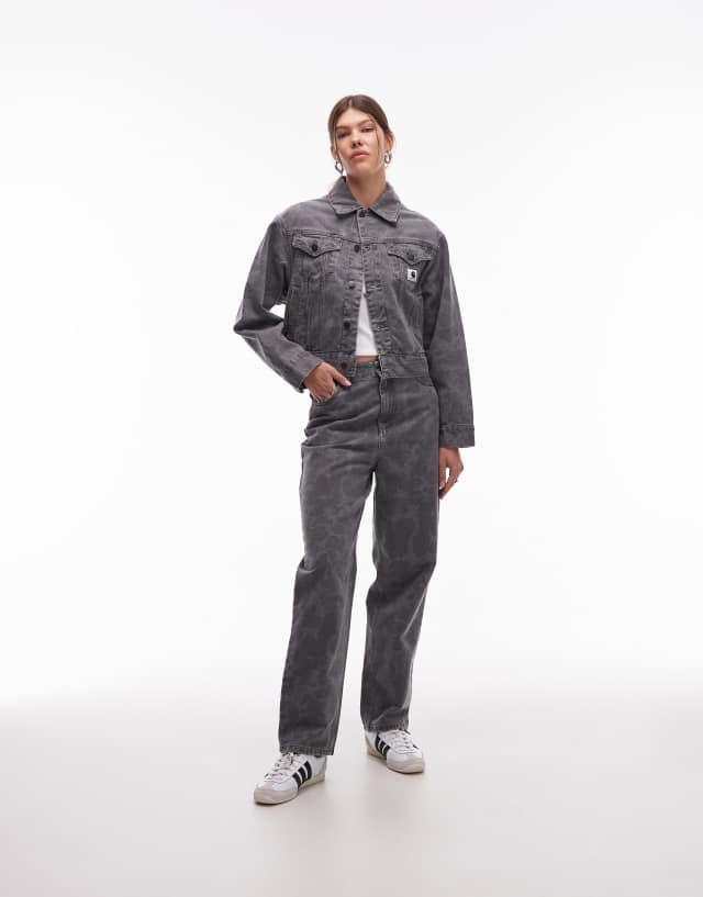 Carhartt WIP duck orell denim jacket in grey camo | ASOS