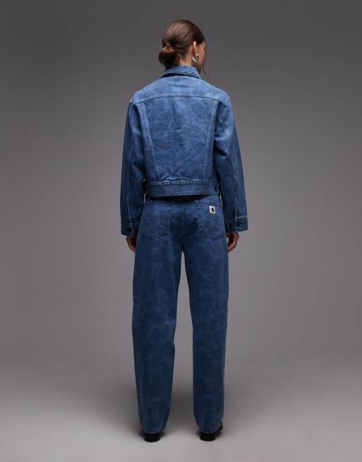 Carhartt WIP - Duck Orell - Denim jeans met camouflageprint in blauw, 2 van 5