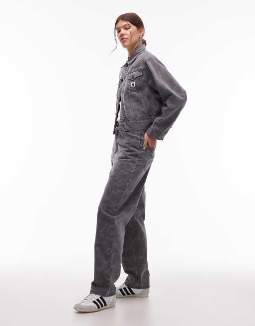 Carhartt WIP - Duck Orell - Denim jeans met camouflageprint in grijs, 3 van 5