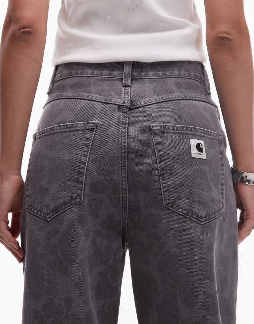 Carhartt WIP - Duck Orell - Denim jeans met camouflageprint in grijs, 4 van 5
