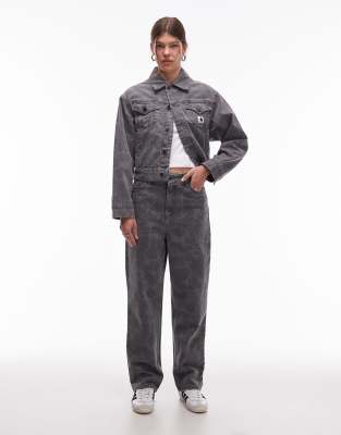 Carhartt WIP - Duck Orell - Jeans in Grau mit Military-Muster