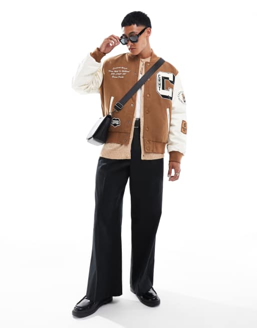 Carhartt WIP ducks bomber jacket in brown | ASOS