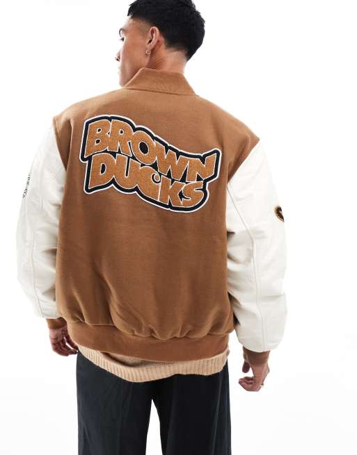 Carhartt WIP ducks bomber jacket in brown | ASOS