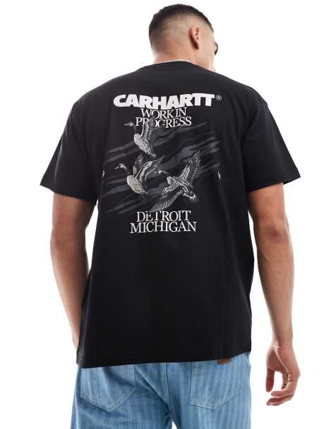 Carhartt WIP - Ducks - Sort T-shirt med grafik på ryggen - view 1