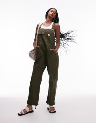 Carhartt WIP Carhartt WIP dungaree overalls in khaki-Green