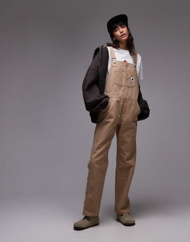 Carhartt WIP dungarees in beige | ASOS