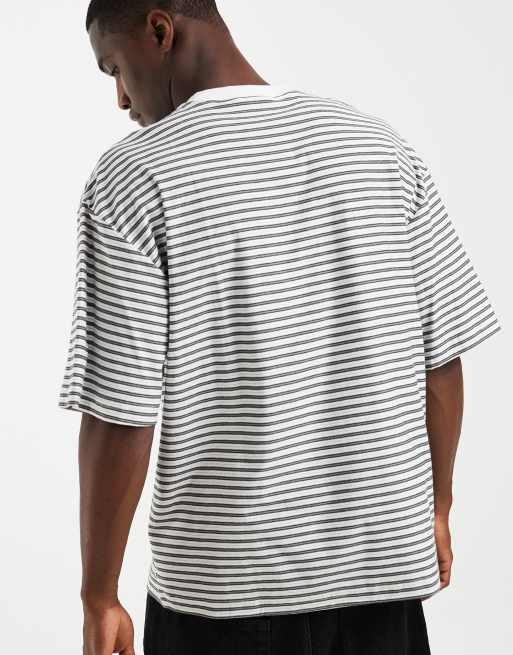 Carhartt WIP - Dupree - T-shirt bianca a righe, 5 di 5