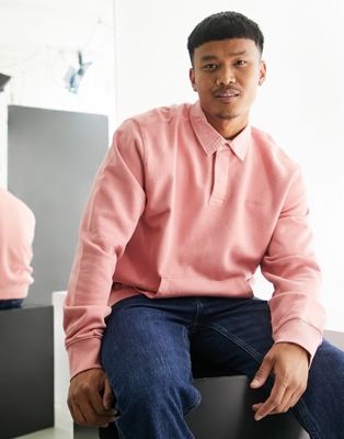 Carhartt WIP duster collared sweatshirt in pink - ASOS Price Checker