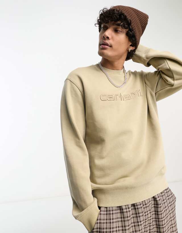 Carhartt WIP - duster garment dyed sweat in beige